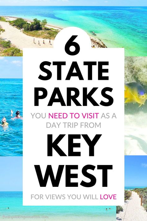 Florida road trip ideas. Read the blog for different types of things to do from Key West in Florida state parks! This includes a beaches, short nature trails, snorkeling, kayaking picnic spots, and more with amazing views! things to do in the florida keys. florida family vacation ideas. florida road trip. day trip from key west, key largo, islamorada. places to visit. fun activities for kids, teens, families. us travel destinations. flashpacking america florida keys. Rv Parks In Florida, Key West Florida Vacation, Florida Road Trip, Florida National Parks, Florida Keys Road Trip, America Florida, Florida Keys Beaches, Florida Family Vacation, Florida Aesthetic