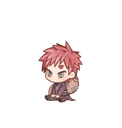 Naruto Small Drawings, Naruto Fan Art Cute, Cute Gaara, Gaara Fanart, Chibi Naruto, Naruto Mignon, Naruto Chibi, Naruto Vs Sasuke, Naruto Gaara