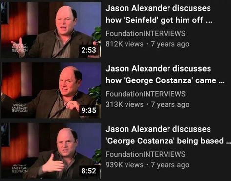 seinfeld jason alexander youtube meme Jason Alexander, Amanda Young, George Costanza, Larry David, Eastern European, Seinfeld, Orange Hair, Job Search, Got Him