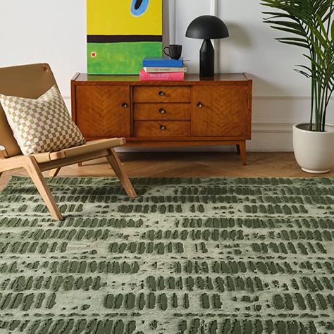 Green Rug Bedroom, Revival Rugs, Green Video, Sunroom Office, Green Couch, 5x8 Rug, Rug Inspiration, Area Rug For Living Room, East Village