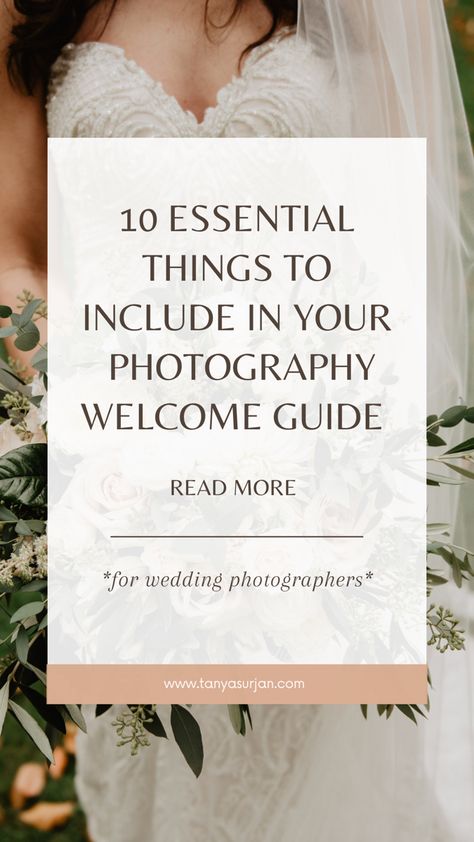 ⁣⁣How to Create the Ultimate Wedding Photography Welcome Packet: As a family photographer, it's important to provide your clients with all the information they need to make their photography experience as smooth and enjoyable as possible. This is where a comprehensive welcome & information guide comes in. Your guide should include all the key components that your clients need to know before their session. This includes details about the location, what to wear, how to prepare, and what to expect Photography Welcome Packet, Photographer Essentials, Wedding Photography Templates, Wedding Day Timeline Template, Wedding Photography Marketing, Wedding Photography Guide, Wedding Welcome Letters, Photography Marketing Templates, Wedding Welcome Gifts