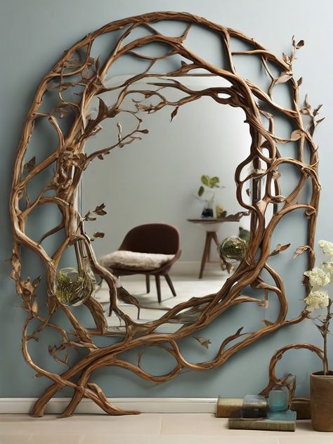 Transform your space into a sanctuary of style with ‘Branches of Elegance’ mirror. The intricate design, inspired by nature’s branches, brings a touch of organic elegance to your home decor. Let the reflective beauty of this piece create a serene and enchanting atmosphere. 🏡🌳 #NatureAndDesign #OrganicHomeDecor #ElegantBranches #MirrorElegance Paper Mache Art Sculpture, Tree Mirror, Cute Apartment Decor, Reflection Mirror, Design Inspired By Nature, Unique Mirror, Cute Apartment, Paper Mache Art, Unique Mirrors