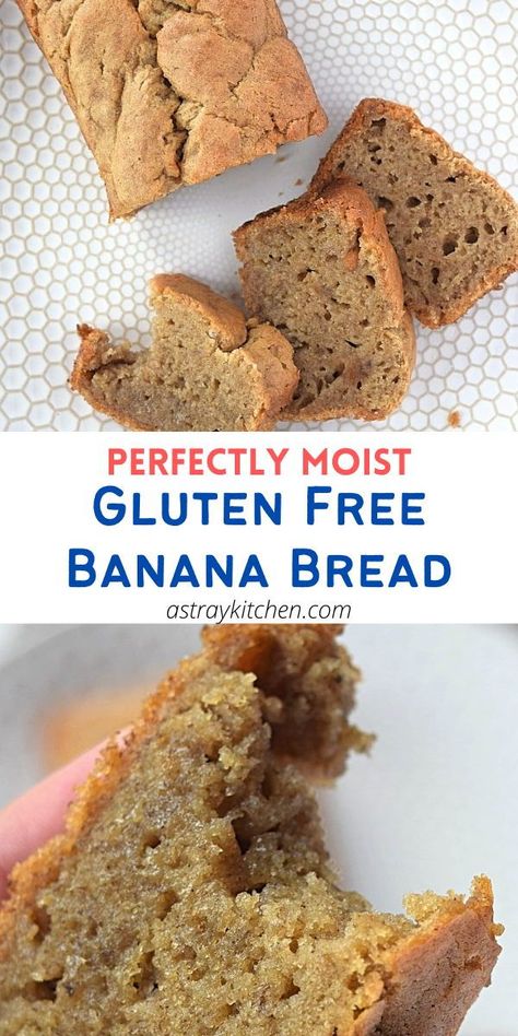 Breakfast Breads Gluten Free, The Best Gluten Free Banana Bread, Gluten Free Moist Banana Bread, Gluten Free Banana Bread Recipe Moist, Gluten Free Banana Recipes, Gf Banana Bread, Banana Bread Gf, Banana Bread Gluten Free, Dairy Free Banana Bread