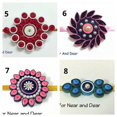 Paper Quilling Rakhi Design, Quelling Rakhi, Quilling Rakhi Handmade, Jute Jewellery, Quilling Rakhi, Green Posters, Quilling Necklace, Baby Mehndi Design, Diy Quilling Crafts