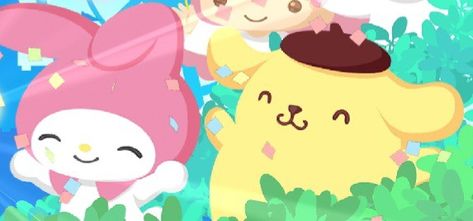 Pompompurin And My Melody Matching Pfp, Kuromi And Pompompurin, My Melody And Pompompurin, Pompompurin My Melody, Hello Kitty Room Decor, Pom Purin, Pom Pom Purin, Kawaii App, My Melody Wallpaper