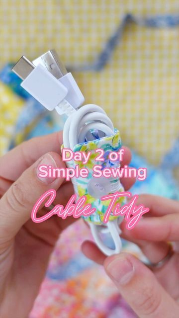 Cable Tidy, Mini Project, Simple Sewing, Handbag Essentials, Beginner Sewing, Beginner Sewing Projects Easy, Sewing Projects For Beginners, Easy Sewing Projects, Sewing For Beginners