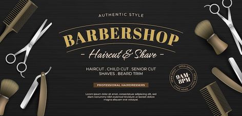 Barber Shop Banner Design, Mens Barbershop, Shop Banner Design, Barber Shop Sign, Ux Design Process, Barber Logo, Sign Board Design, Fashion Poster Design, Barbershop Design