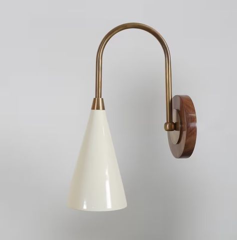 Single Light Conical Shades Brass Sconce Beside Wall Lamp Sputnik Wall Fixture - Etsy Kitchen Sconces, Wall Mounted Lamps, Chandelier Lighting Fixtures, Mid Century Wall, Sputnik Chandelier, Wall Fixtures, Brass Wall, Mid Century Style, Kitchen Lighting