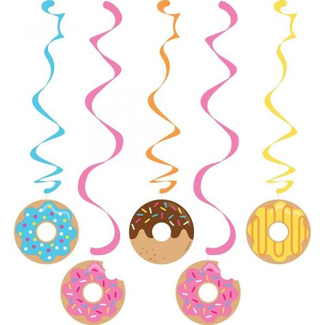 "Donut" Miss These Birthday Party Ideas * 7 Is So Sweet Birthday, So Sweet Birthday Party, Donuts With Grownups, Donut Party Supplies, Donut Banner, Donut Party Decorations, Donut Theme Party, Sweet Birthday Party, Colorful Donuts