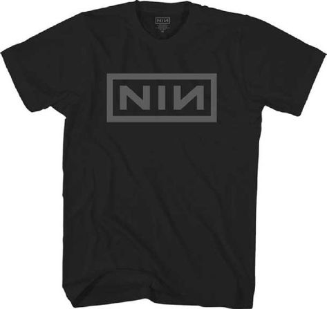 Our Nine Inch Nails t-shirt spotlights the band's famous NIN logo. Founded by Trent Reznor, Nine Inch Nails catapulted themselves, to synth-pop stars, with their debut album, Pretty Hate Machine. They became one of the biggest 1990s rock bands, with their albums, The Downward Spiral and The Fragile, which sold over 20 million copies. Made from 100% lightweight black cotton, our Nine Inch Nails features the large NIN logo in light gray. #nineinchnails #trentreznor #nin #bandtees #rockerrags Nails Original, Pretty Hate Machine, Nails Grey, Logo M, Band Outfits, Nine Inch Nails, Nine Inch, Metal T Shirts, New Rock