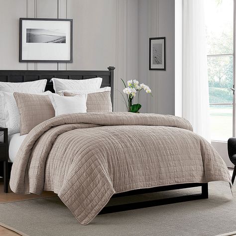 Swift Home Lightweight Oversized Enzyme Washed Crinkle Quilt Coverlet Bedspread Set - JCPenney Main Bedroom Ideas Master Suite Color Schemes Comforter Sets, King Bed Comforter Ideas, Bedings Ideas Master, Bedspread Ideas Cozy Bedroom, Bedspreads Ideas, King Size Bedding Ideas, Bedroom Comforter Ideas, Grey Bedding Ideas, Gray Headboard Bedroom Decor