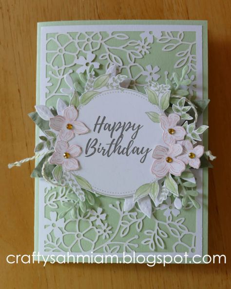 Stampin Up Floral Frames Cards, Stampin Up Floral Frames, Vellum Cards, Laser Paper, Floral Frames, Homemade Birthday Cards, Frame Card, Embossed Cards, Cut Paper