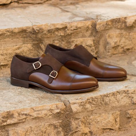 Brown Kid, Classic Elegant Style, Custom Design Shoes, Bespoke Shoes, Monk Strap Shoes, Best Shoes For Men, Modern Shoes, Suit Shoes, Brown Box