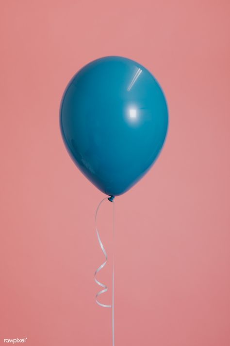 Blue single balloon with a string | premium image by rawpixel.com / Felix Octopus Art Project, Hbd Card, Vintage Balloons, Balloon Photography, Single Balloon, Anniversary Background, Black And White Balloons, Circus Aesthetic, Balloons Photography