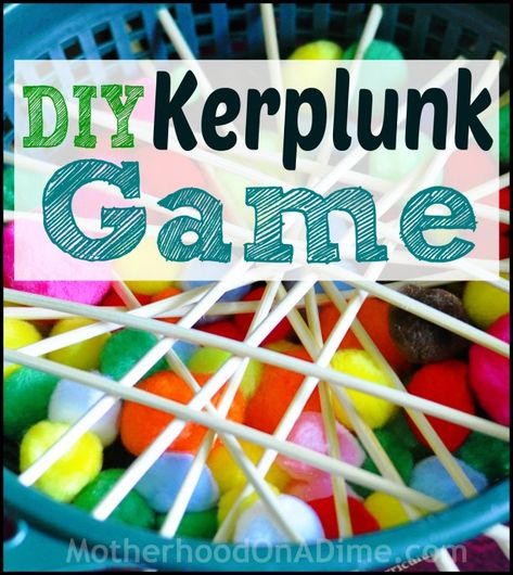 DIY Kerplunk Game for Kids - Kids Activities | Saving Money | Home Management | Motherhood on a Dime Diy Kerplunk, Kerplunk Game, Wooden Skewers, Board Games Diy, Fine Motor Activities For Kids, Teaching Game, Homeschool Encouragement, Kids Activity Books, Activity Books