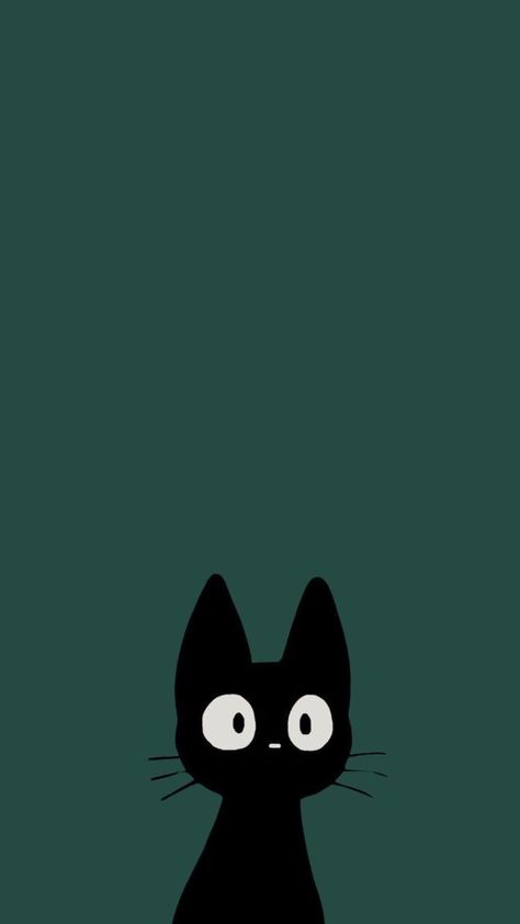 Studio Ghibli Wallpaper Aesthetic, Green And Black Aesthetic, Ghibli Wallpapers, Studio Ghibli Wallpaper, Ghibli Wallpaper, Kawaii Cat Drawing, Wallpapers Cute, Cat Phone Wallpaper, Magic Runes