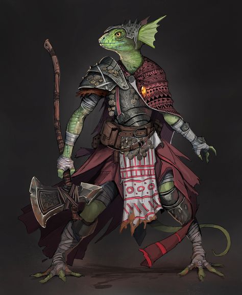 Lizardfolk Cleric, Dnd Races, Fantasy Races, Concept Art Character, Dnd Art, High Fantasy, Arte Animal, Fantasy Rpg, Fantasy Inspiration