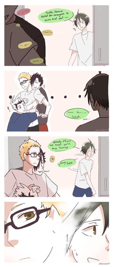 Tsukiyama Haikyuu, Tsukishima X Yamaguchi, Naruto And Sasuke Kiss, Yamaguchi Tadashi, Haikyuu Tsukishima, Haikyuu Kageyama, Volleyball Anime, Haikyuu Funny, Haikyuu Ships