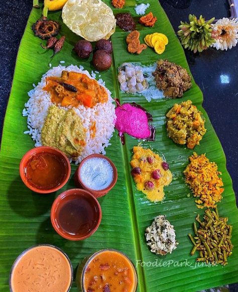 #onam #sadhya #thiruvonam #food #taste #photography #ideas #culture #traditions #keralam# god's own country From instagram..... Sadhya Photography, Onam Sadhya Photography, Taste Photography, Onam Kerala, Onam Sadhya, God's Own Country, Holiday Homework, Indian Foods, South Indian Food