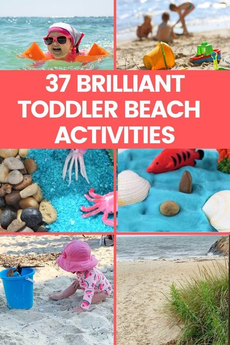 Toddler Beach Activities, Theme Activities For Kids, Summer Lesson Plans, Cupcake Liner Crafts, Craft Summer, Beach Week, Toddler Beach, Beach Play, Theme Activities