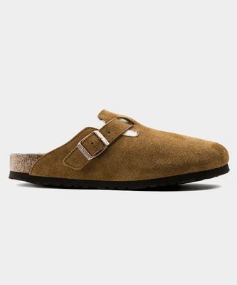 Birkenstock Arizona in Mink Shearling - Todd Snyder Boston Shearling, Birkenstock Boston Shearling, Birkenstock Men, European Shoes, Birkenstock Women, Open Fire, Boston Clog, Birkenstock Boston, Cozy Winter