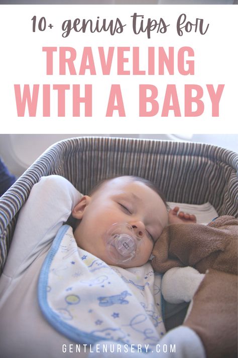 Traveling with a baby doesn't have to be overwhelming! Follow these 11 genius tips to make air travel with your baby easy and enjoyable! First year baby travel is totally doable, I share all my best tips over on the blog! | Travel with baby checklist, Airplane travel with baby, flying with a baby, flying with infant Flying With Newborn, Baby Airplane Travel, Airplane Travel Tips, Baby Travel Checklist, Baby On Plane, Tummy Time Newborn, Newborn Checklist, Travel Tips With Baby, Traveling With A Baby