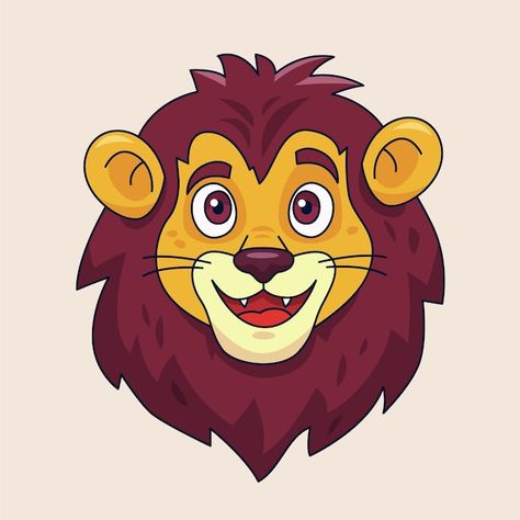 Face Illustration, Lion Face, Vector Hand, Premium Vector, Graphic Resources, Hand Drawn, Lion, How To Draw Hands, Quick Saves