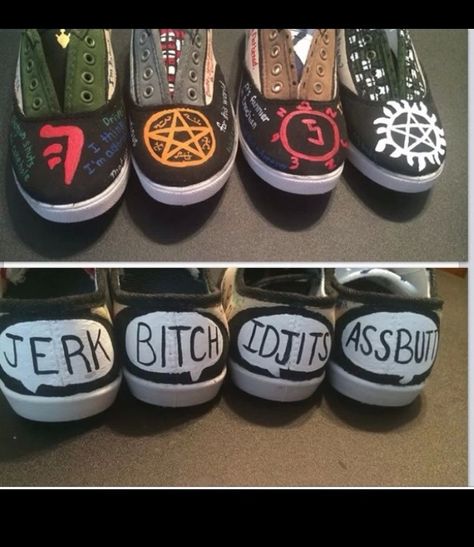 Size 8 please Supernatural Shoes, Supernatural Clothes, Supernatural Show, Supernatural Outfits, Supernatural Merchandise, Chic Clothing Style, Nerd Crafts, Custom Converse, Casual Cosplay