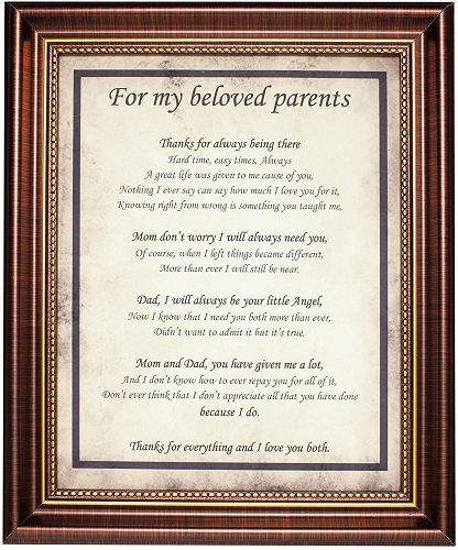 For My Beloved Parents Poem Decor Plaque (Thoughtful anniversary gifts for parents) Meaningful Anniversary Gifts, Anniversary Gift Ideas For Parents, Thoughtful Anniversary Gifts, Parents Poem, Gift Ideas For Parents, Family Gift Guide, Gifts For Parents, Best Anniversary Gifts, Anniversary Gift Ideas