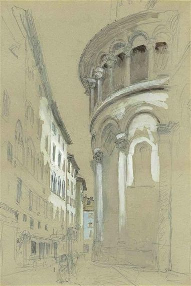 Artworks of John Ruskin (British, 1819 - 1900) Tree Drawings Pencil, Lucca Italy, John Everett Millais, John Ruskin, Genius Loci, Pre Raphaelite, The Cathedral, A Level Art, Arts And Crafts Movement