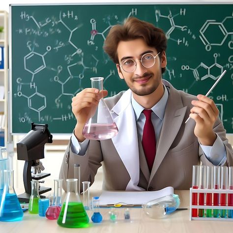 Photo a chemistry teacher is teaching ch... | Premium Photo #Freepik #photo School Laboratory, Chemical Elements, Student Photo, Resume Maker, Chemistry Teacher, Teaching Children, Kids Classroom, Business Card Maker, Flyer Maker