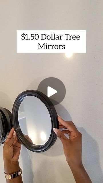 Kays Decor Finds on Instagram: "DIY Wall Mirrors #diy #diycrafts #diyprojects #diyhomedecor #diyproject #diyideas #diyinspo #home #homedecor #homeinterior #homeinspo #inspo #inspohome #decor #decorlovers #decorideas #decorinspo #kaysdecorfinds🎥credit @tashadesignsca" Mirror Office Design, 3 Mirrors On Wall Ideas, Dollar Tree Mirror Ideas Wall Art, Dollar Tree Mirror Ideas, Mirror Wall Design Ideas, Round Mirror Decor Ideas, Diy Round Mirror, Easy Diy Wall Decor, Diy Mirrored Furniture