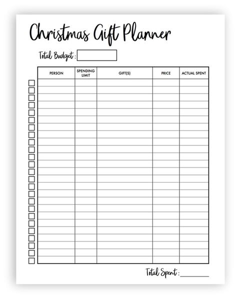 Canva Printables, Life Admin, Christmas Gift Planner, Printables Planner, Gift Planner, Money Saving Plan, Money Saving Strategies, Christmas Planning, Christmas Gift List