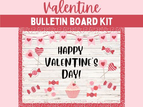 Sweet Valentine - February Bulletin Board Kit February Bulletin Boards, Easy Bulletin Boards, Valentine Bulletin Boards, Valentines Day Bulletin Board, February Classroom, Hearts Png, Cute Bibles, Bulletin Board Sets, Board Decoration