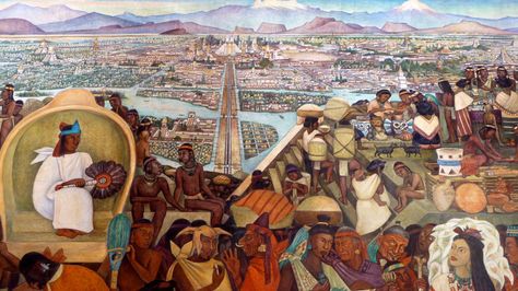 Aztec History, Aztec City, Diego Rivera Frida Kahlo, Frida And Diego, The Aztecs, Montezuma, Diego Rivera, Picture Library, Mexico City