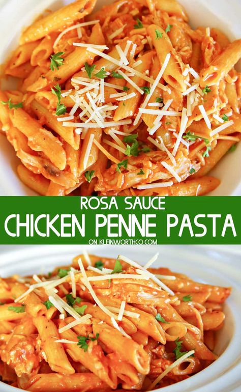 Chicken Marinara Pasta, Rosa Sauce, Chicken Penne Pasta, Chicken Marinara, Pasta Marinara, Penne Recipes, Penne Pasta Recipes, Marinara Recipe, Chicken Penne