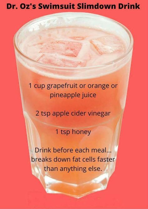 Dr Oz Swimsuit slimdown drink Low Carb Menu, Belly Fat Burner Workout, Honey Drink, Fat Blaster, Fat Burner Workout, Slim Down Drink, Liquid Diet, Dr Oz, Diet Keto