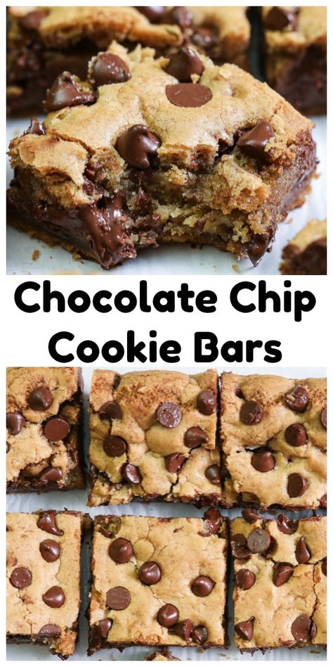 Best Chocolate Chip Cookie Bar Recipes, Choc Chip Cookie Bars 9x13, Square Chocolate Chip Cookies, Bar Cookies Chocolate Chip, Best Chocolate Chip Cookie Bars Ever, The Best Chocolate Chip Cookie Bars, Chocolate Chip Cookie Bars Recipes, Chocolate Chips Cookie Bars, Chocolate Chip Squares Recipe