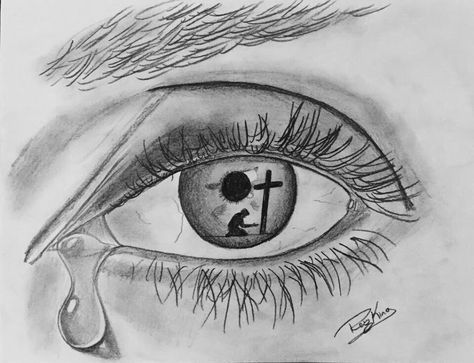 Eyes Drawing Tumblr, Jesus Art Drawing, Cross Drawing, Christian Drawings, King Drawing, Basketball Hairstyles, Bible Drawing, Realistic Eye Drawing, Conceptual Drawing