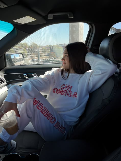 nothing better than a road trip in ur comfort set <33 The Red Gingham Patchwork Crewneck and Jogger Set ☎️🍒🚨 #hoodies #sweatshirts #set #hoodie #sweatset #sweatpants #collegelife #college #design #sororitygirls #sisters #sororitylife #rush #sisterhood #tshirts #philanthropy #bidday #sorority #outfitinspo #recruitment Patchwork Sorority Hoodie, Sorority Sweat Sets, Sorority Apparel Ideas, Patchwork Crewneck, Gingham Patchwork, Sorority Tees, Sweat Sets, Sorority Merch, Sorority Tshirts