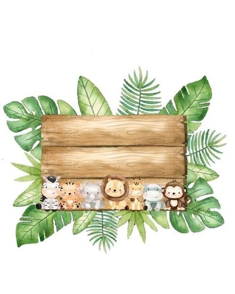 Logo Safari, Jungle Scrapbook, Safari Baby Shower Boy, Jungle Theme Nursery, Kids Handicraft, Safari Animals Birthday, Safari Kids, Jungle Theme Parties, Jungle Theme Birthday