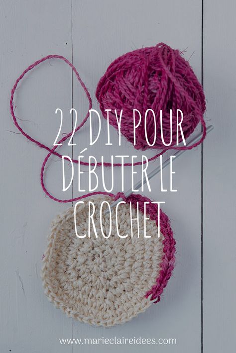 22 diy pour apprendre le crochet Crochet Poncho Free Pattern, Crochet Baby Beanie, Popular Crochet, Beginner Knitting Projects, Crochet Mittens, Crochet Blog, Crochet Afghans, Le Crochet, Crochet Diy