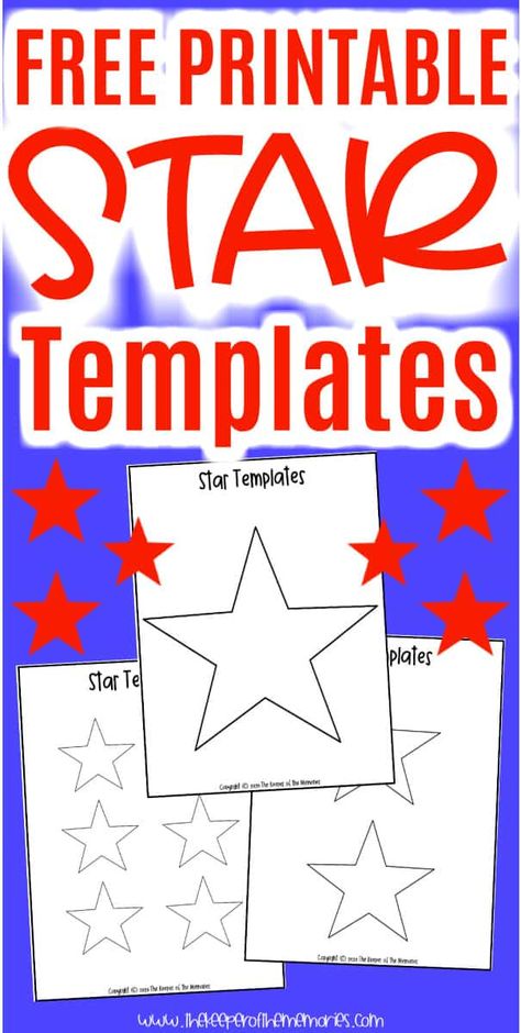 4th Of July Math For Toddlers, Star Template Printable, Star Crafts, 4th Of July Craft, Seasons Preschool, American Flag Crafts, Fourth Of July Crafts For Kids, July Art, Toddler Math