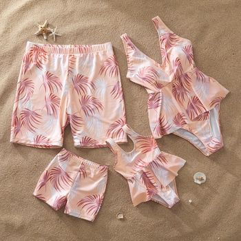 Family Matching | PatPat | Free Shipping Family Bathing Suits, Embellished Swimwear, Swimsuits 2020, Shein Summer, Mom Daughter Outfits, Daughter Outfits, High Neck Swimsuits, Baby Swimwear, Matching Mom