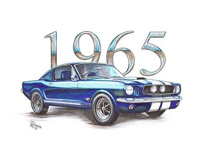 1965 Ford Mustang Fastback Art Print Ford Mustang Drawing, Old Ford Mustang, Mustang Drawing, Mustang 65, Mustang Art, Koenigsegg Regera, Ford Mustang Wallpaper, Mustang Wallpaper, 65 Mustang