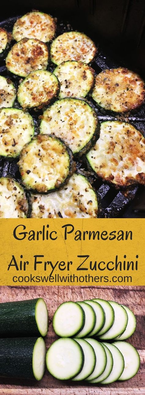 Airfryer Garlic, Air Fryer Recipes Healthy Low Carb, Low Carb Meal, Air Fryer Oven Recipes, Air Fry Recipes, Parmesan Zucchini, Diner Recept, Best Air Fryers, Low Carb Diets