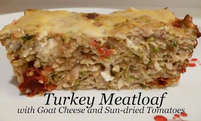 Turkey Meatloaf with Goat Cheese & Sun-dried Tomatoes (less than 300 calories a serving) Cheese Meatloaf, Cheese Stuffed Meatloaf, Goat Cheese Stuffed Chicken, Turkey Chicken, Turkey Meatloaf, Athens Georgia, 300 Calories, Sun Dried Tomatoes, Meatloaf Recipes