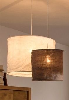 Diy Linen Lamp Shade, Linen Pendant, Linen Lamp, Diy Pendant Light, Linen Lamp Shades, Linen Lights, Lighting Concepts, Deco Luminaire, Diy Lamp Shade