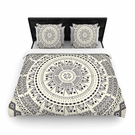 Found it at Wayfair - Swadesi Soft Boho Mandala Woven Duvet Cover Boho Style Bedding, Mandala Duvet Cover, Luxury Bedding Master, Boho Mandala, Designer Bedding Sets, Boho Bedding, King Bedding Sets, Contemporary Bed, Bed Linens Luxury