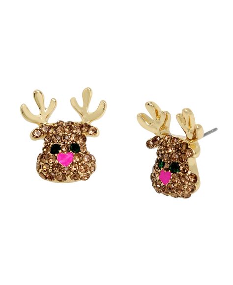 in stock Christmas Stud Earrings, Stones Earrings, Holiday Earrings, Holiday Earring, Jingle Bell, Betsey Johnson Jewelry, Faux Stone, Fashion Jewelry Earrings, Jingle Bells